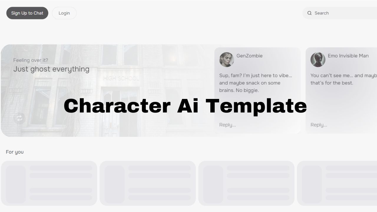 Character Ai Template || Creativity with Character AI Templates